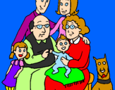Coloring page Family  painted byAbbie Goodacre