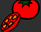 Coloring page Tomato painted byClhoe