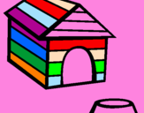 Coloring page Dog house painted byluis