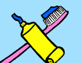 Coloring page Toothbrush painted byariana
