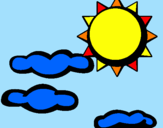 Coloring page Sun and clouds 2 painted byjatziry