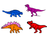 Coloring page Land dinosaurs painted byluis