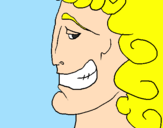 Coloring page Greek head painted bycaitlin gordon