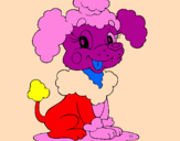 Coloring page Poodle painted byluis