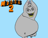 Coloring page Madagascar 2 Gloria painted byariel