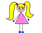 Coloring page Little girl 12 painted bybeth