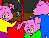 Coloring page Three little pigs 13 painted byEls tres porcets 