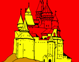 Coloring page Medieval castle painted bycalla