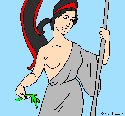 Coloring page Athena painted bycaitlin gordon