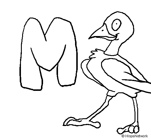 Coloring page Magpie painted bybelen