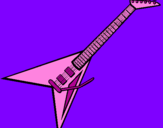 Coloring page Electric guitar II painted byashley weintraub