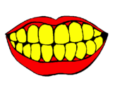 Coloring page Mouth and teeth painted byluani