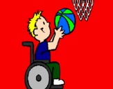 Coloring page Wheelchair basketball painted byjake hanna