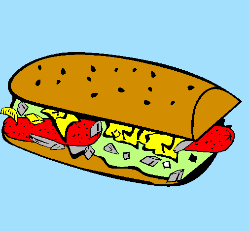 Coloring page Sandwich painted byanna rose
