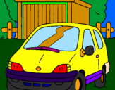 Coloring page Car in the country painted bybojan