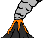 Coloring page Volcano painted byAddison