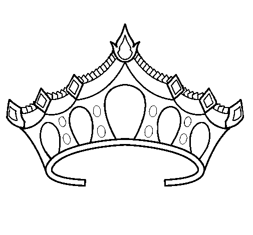 Coloring page Tiara painted byt