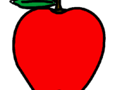Coloring page apple painted bypenciluncolored