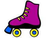 Coloring page Roller skate painted byjess