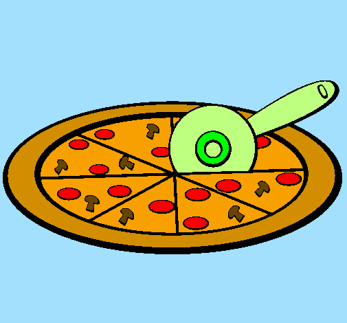 Coloring page Pizza painted byanna rose