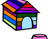 Coloring page Dog house painted bymiranda