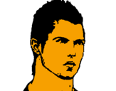 Coloring page CR7 painted bycr