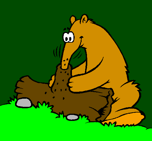 Coloring page Anteater eating painted bylucky189258