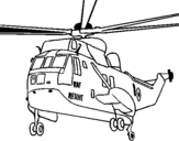 Coloring page Helicopter to the rescue painted bymaximo