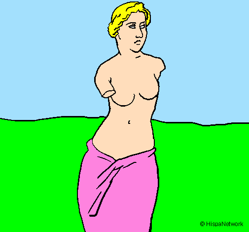 Coloring page Venus de Milo painted bycaitlin gordon