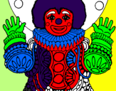 Coloring page Clown dressed up painted byuiioeor4u579yp3fp43i3