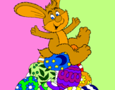 Coloring page Easter bunny painted bykaren$$