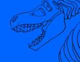 Coloring page Tyrannosaurus Rex skeleton painted bymaximo