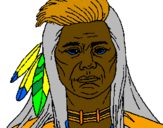 Coloring page Indian painted byjohn
