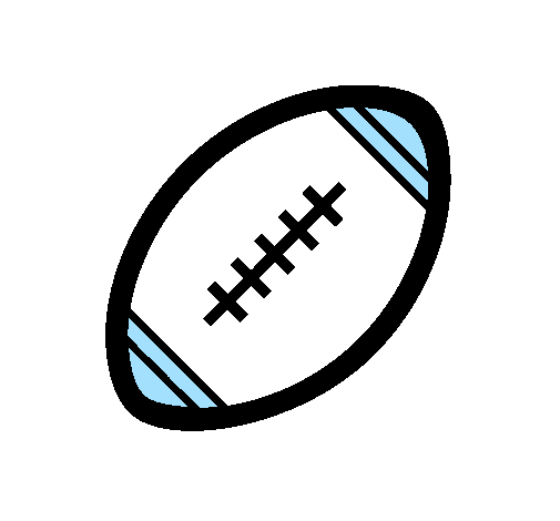 Coloring page American football ball II painted bymaximo