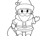 Coloring page Father Christmas 4 painted bys