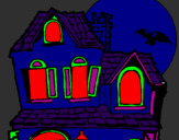 Coloring page Mysterious house painted byshorty
