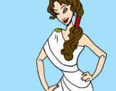 Coloring page Roman seductress painted bytcw