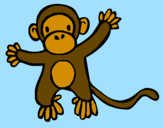 Coloring page Monkey painted bykaren$$
