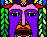 Coloring page Maya  Mask painted byJenny