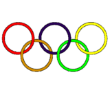 Coloring page Olympic rings painted bysuzann