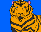 Coloring page Tiger painted byJimmy
