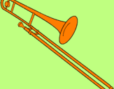 Coloring page Trombone painted byJimmy