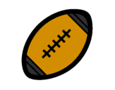 Coloring page American football ball II painted bymiriam