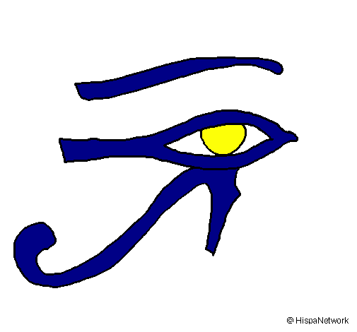 Coloring page Eye of Horus painted byoataz