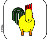 Coloring page Cock 4 painted bymaximo
