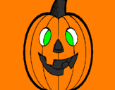 Coloring page Pumpkin painted byleticia