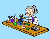 Coloring page Lab technician painted bylogan