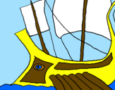 Coloring page Galleon painted bylogan