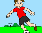 Coloring page Playing football painted byduncan