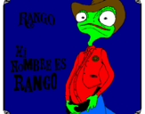 Coloring page Rango painted byparamount nickelodeon 